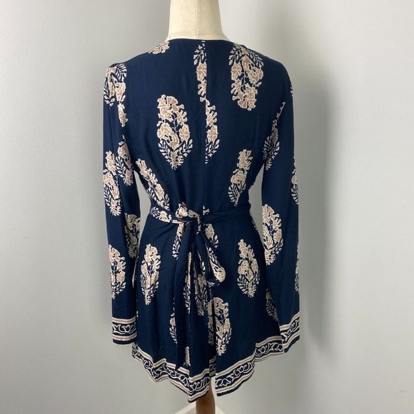 Angel Biba Size 10 Romper Wrap Long Sleeve Lightweight Paisley - Picture 7 of 9